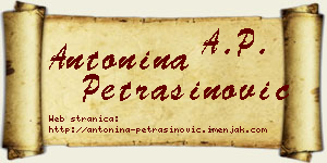 Antonina Petrašinović vizit kartica